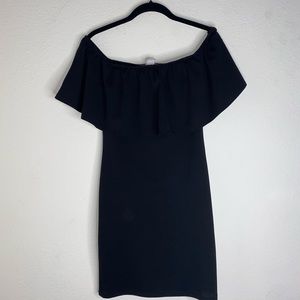 Black off the shoulder dress